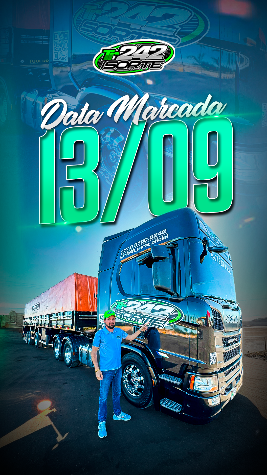 Arte de campanha TR242 — data marcada